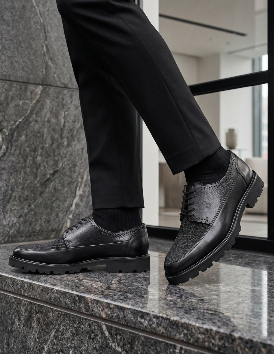 Zapato derby gromo milán para hombre