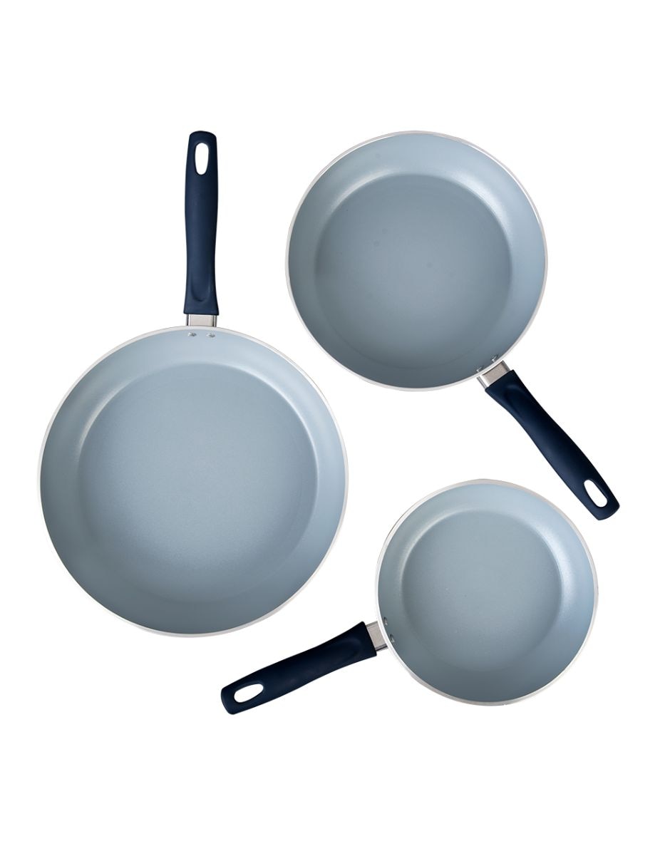 Set de sartenes wellnes de cerámica 3 piezas 4