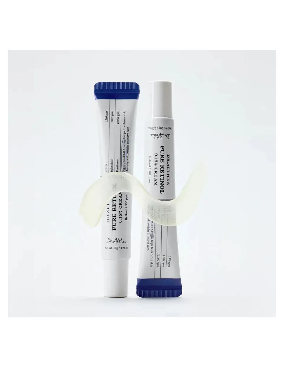 Crema para facial recomendada para prevenir signos de la edad de noche dr.althea pure retinol 0.15% cream para todo tipo de piel 5