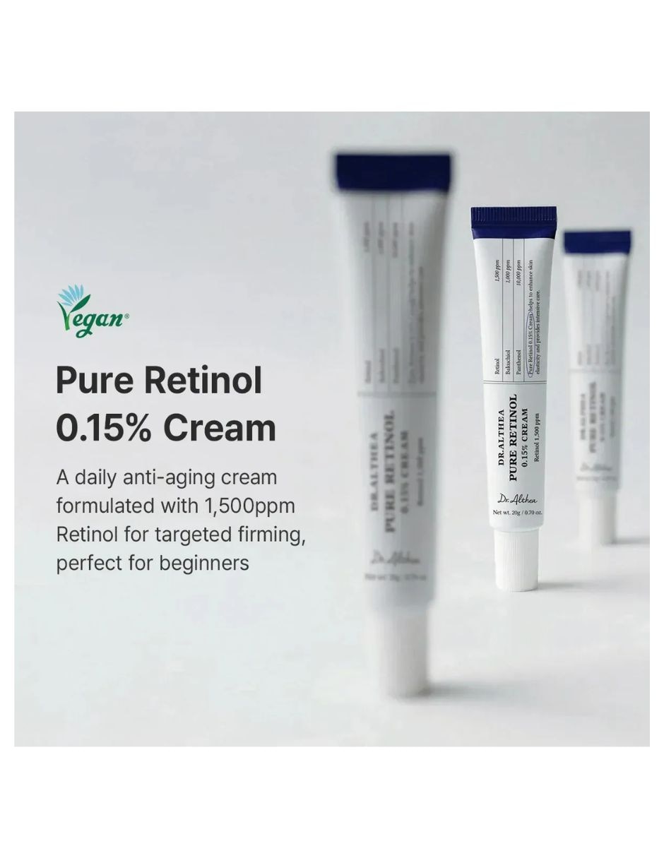 Crema para facial recomendada para prevenir signos de la edad de noche dr.althea pure retinol 0.15% cream para todo tipo de piel 6