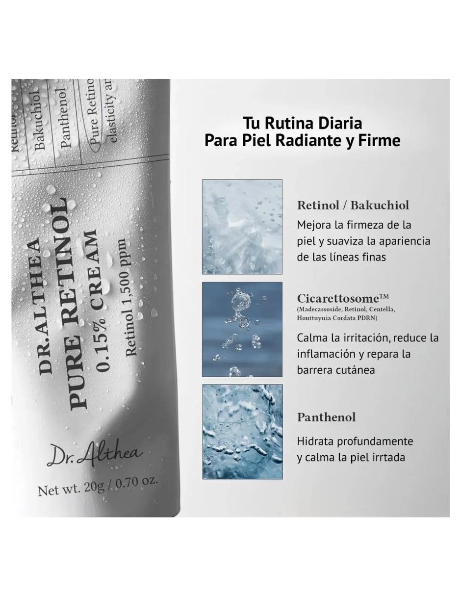 Crema para facial recomendada para prevenir signos de la edad de noche dr.althea pure retinol 0.15% cream para todo tipo de piel 7