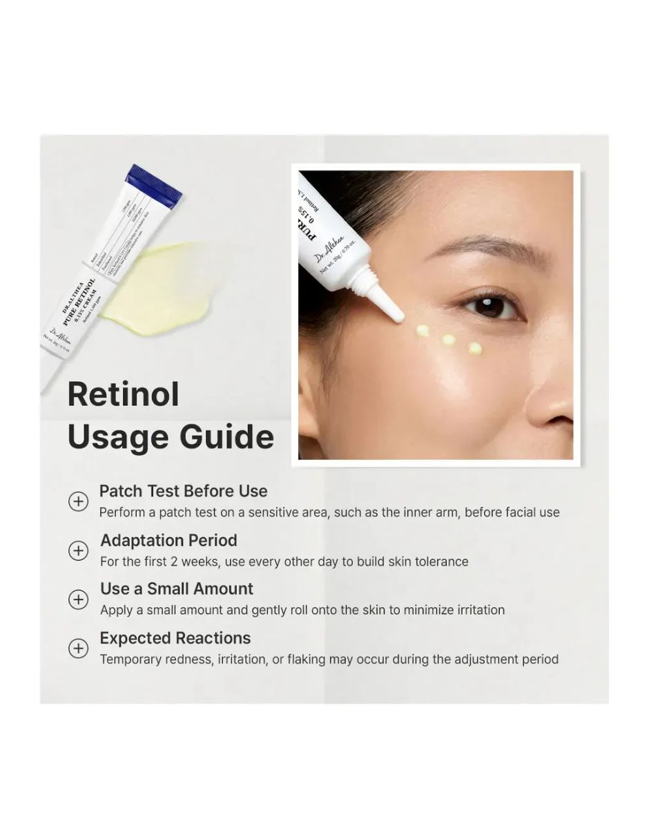 Crema para facial recomendada para prevenir signos de la edad de noche dr.althea pure retinol 0.15% cream para todo tipo de piel 9