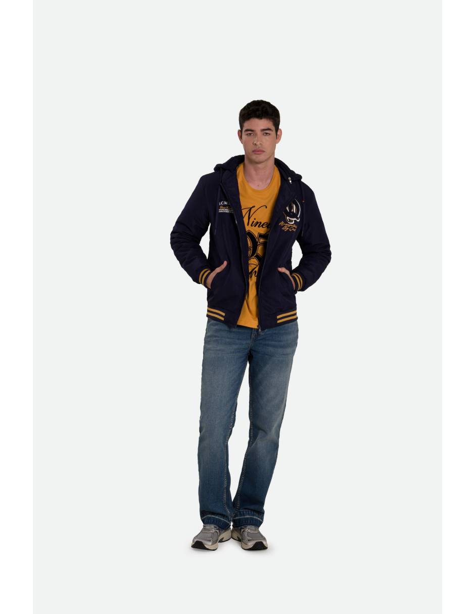 Chamarra bomber con capucha para hombre 3