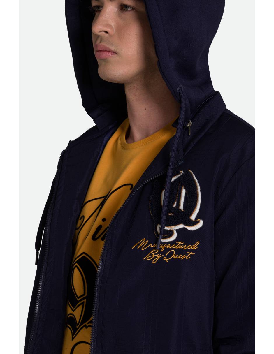 Chamarra bomber con capucha para hombre 4