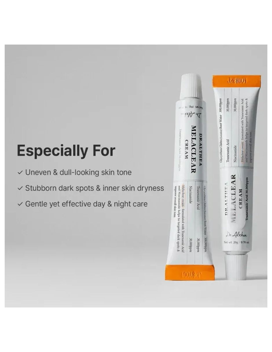 Crema para facial recomendada para reducir manchas dr. Althea melaclear cream para todo tipo de piel 3