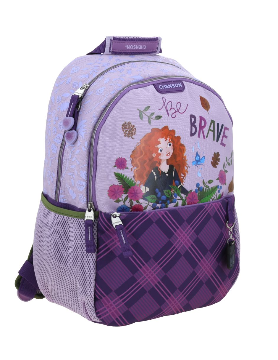 Mochila escolar princesas disney valiente para niña 6