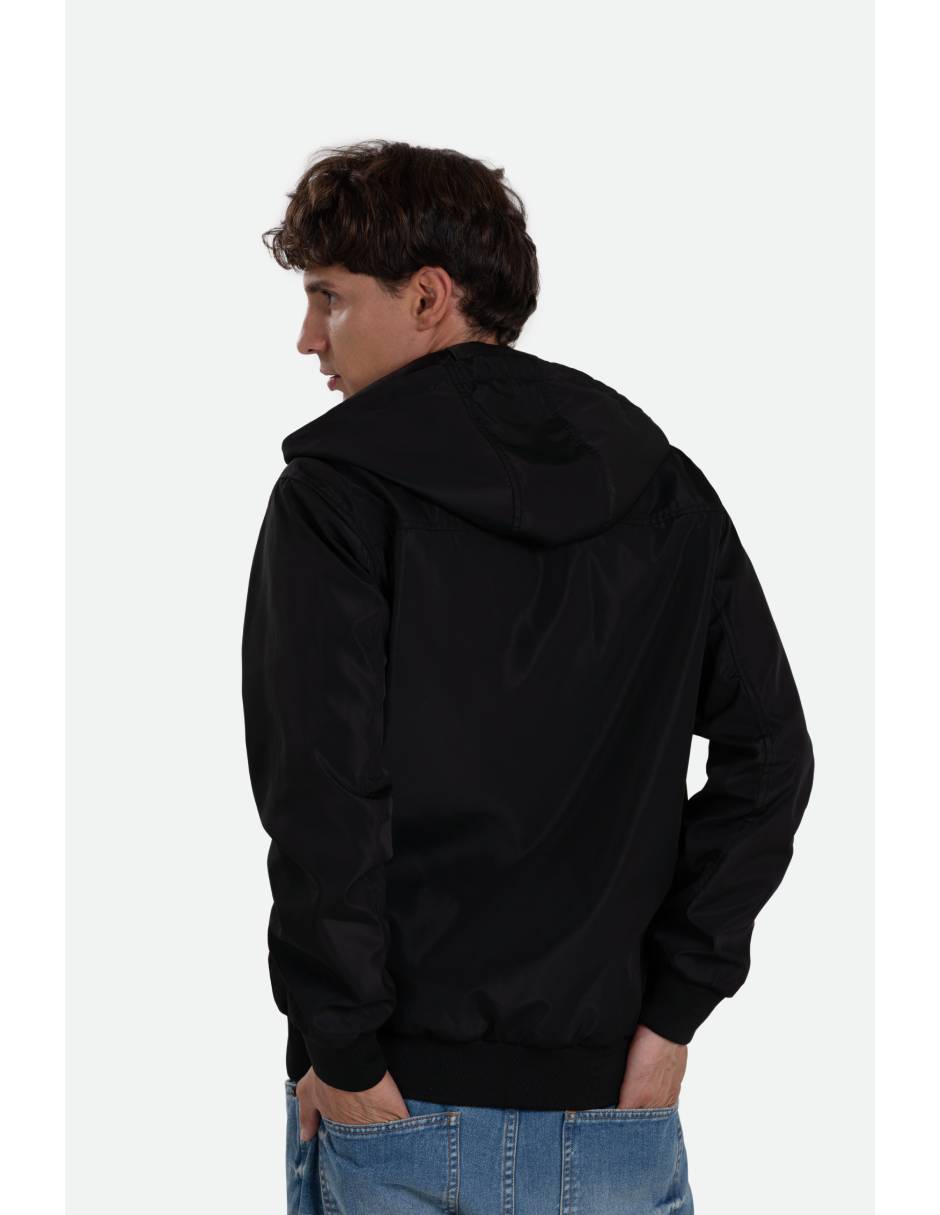 Chamarra rompevientos con capucha para hombre 2
