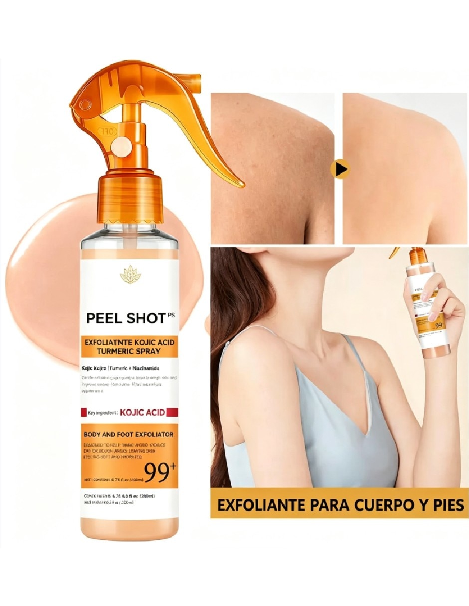 Limpiador exfoliante exfoliante con cúrcuma y ácido kojico 200ml para piel 2