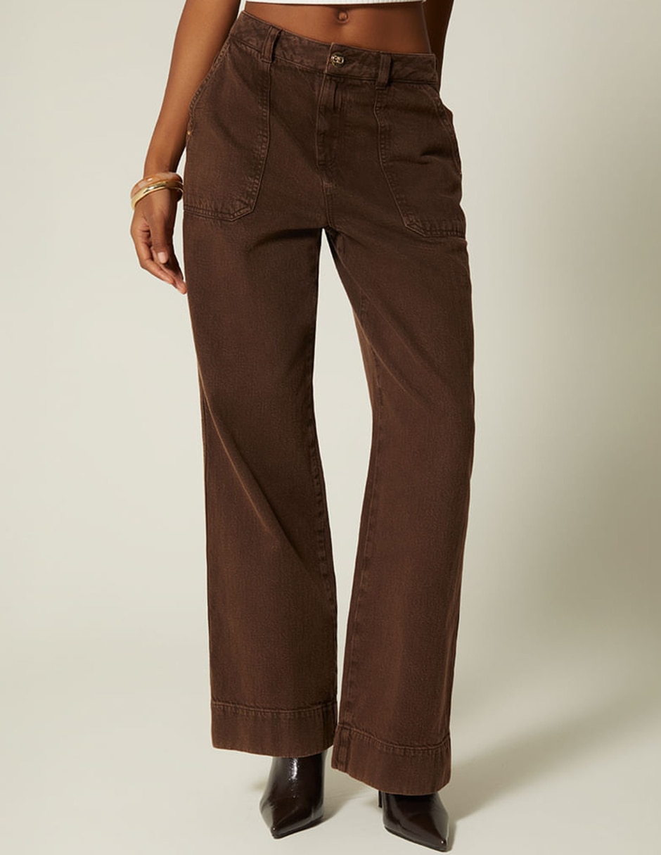 Jeans regular bota cintura studio f indigo utopia para mujer