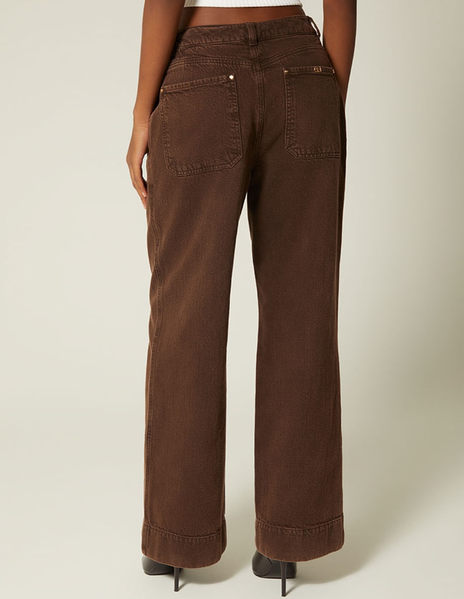 Jeans regular bota cintura studio f indigo utopia para mujer