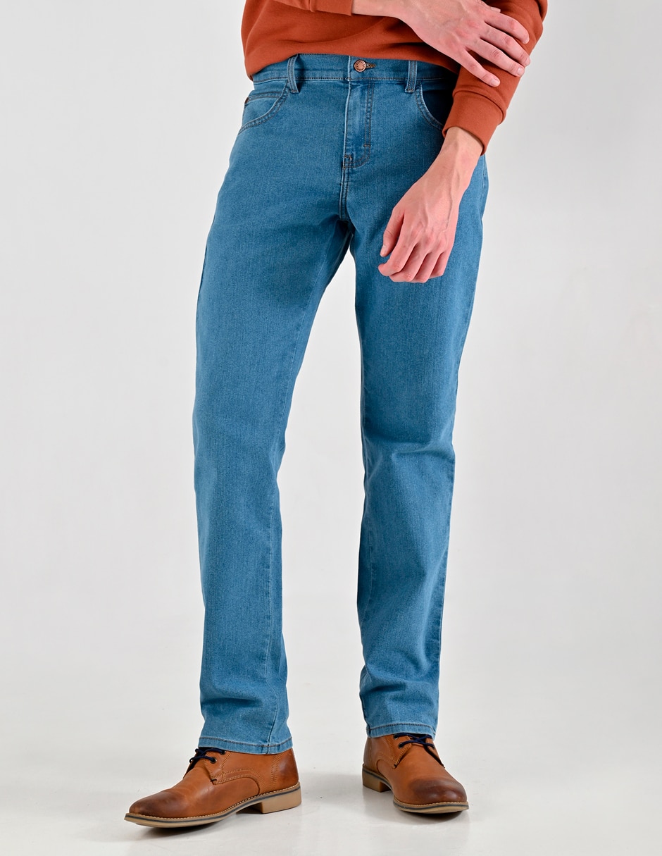 Jeans regular regular básico para hombre 1