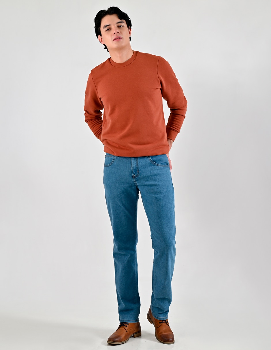 Jeans regular regular básico para hombre 3