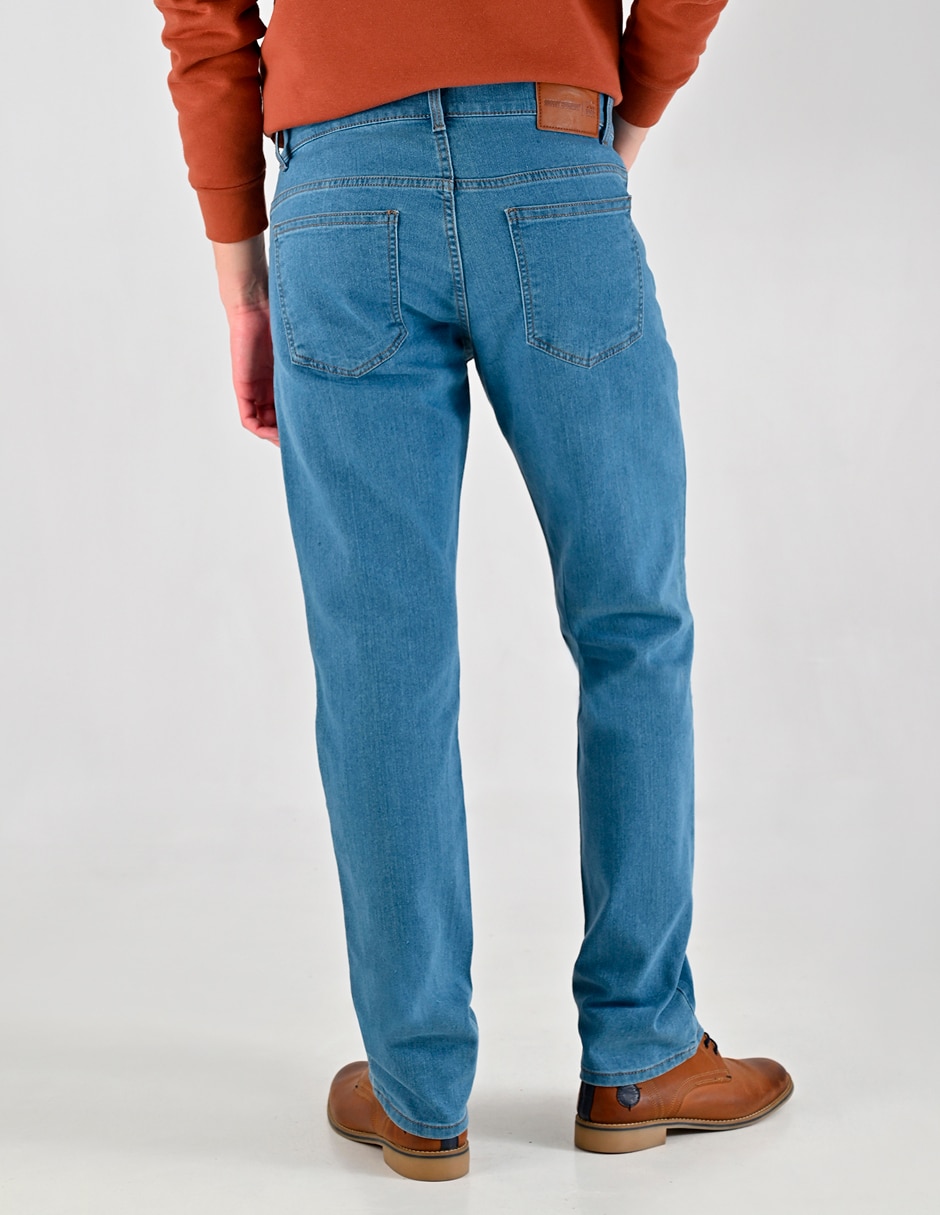 Jeans regular regular básico para hombre 5