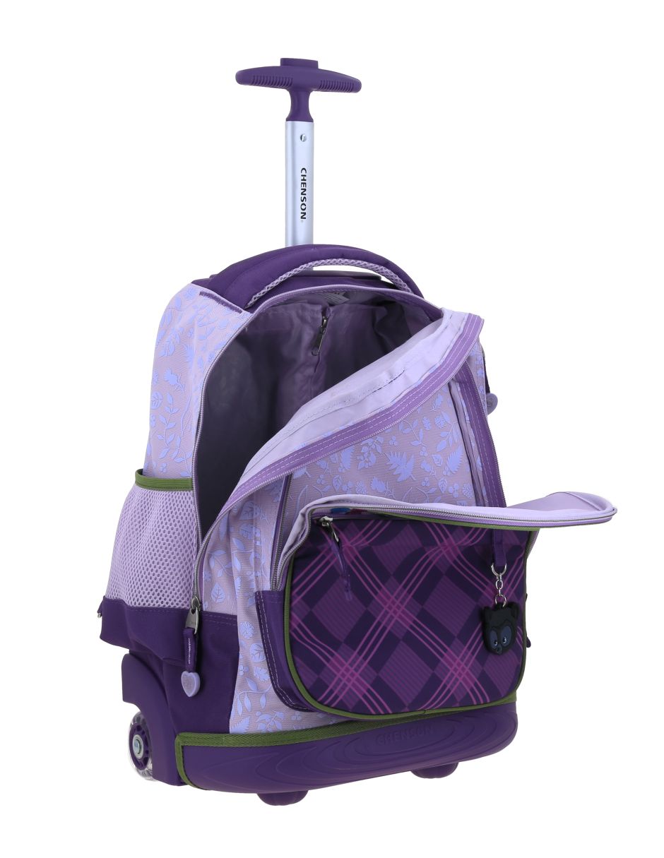 Mochila con ruedas escolar princesas disney valiente para niña 6