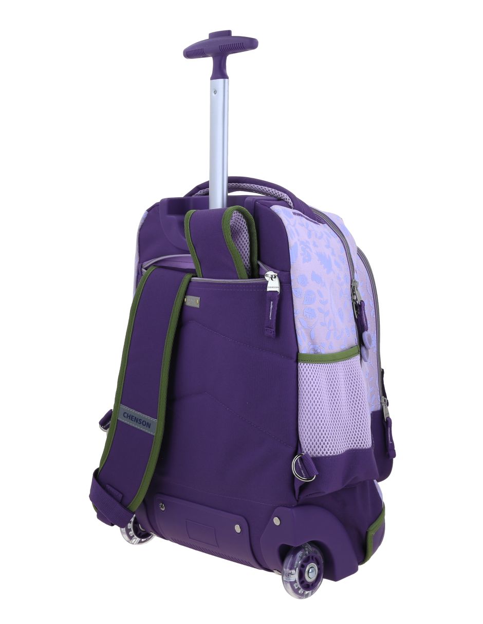 Mochila con ruedas escolar princesas disney valiente para niña 7