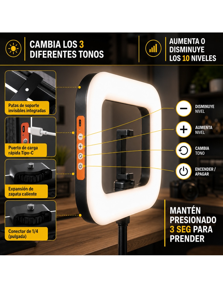 Aro de luz ym200 4