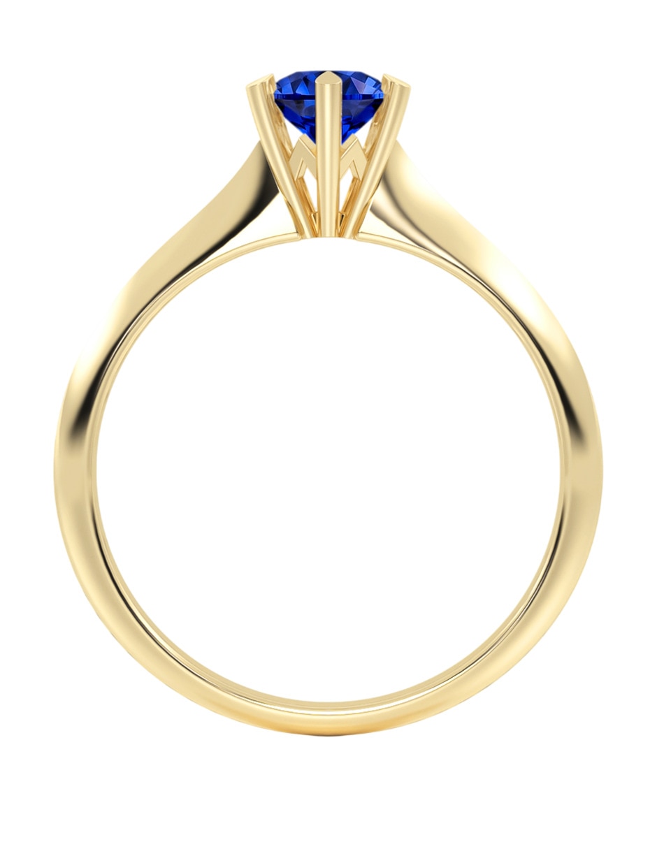 Anillo de compromiso de oro 10 k zirconia 5