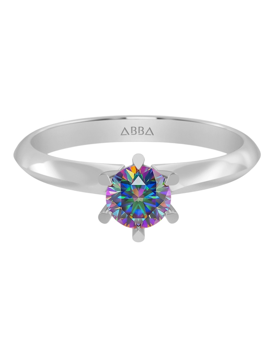 Anillo de compromiso de oro 14 k zirconia Anillo de compromiso de oro 14 k zirconia