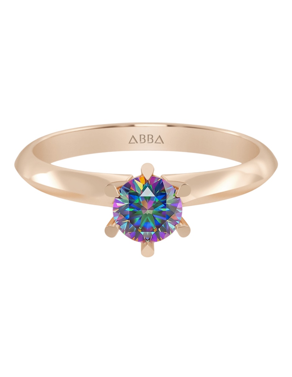 Anillo de compromiso de oro 14 k zirconia Anillo de compromiso de oro 14 k zirconia
