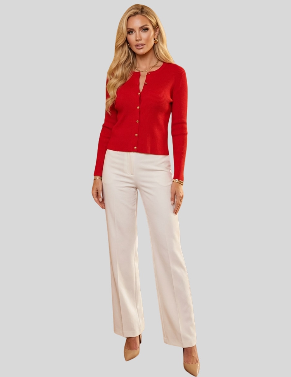 Suéter cuello redondo para mujer 2