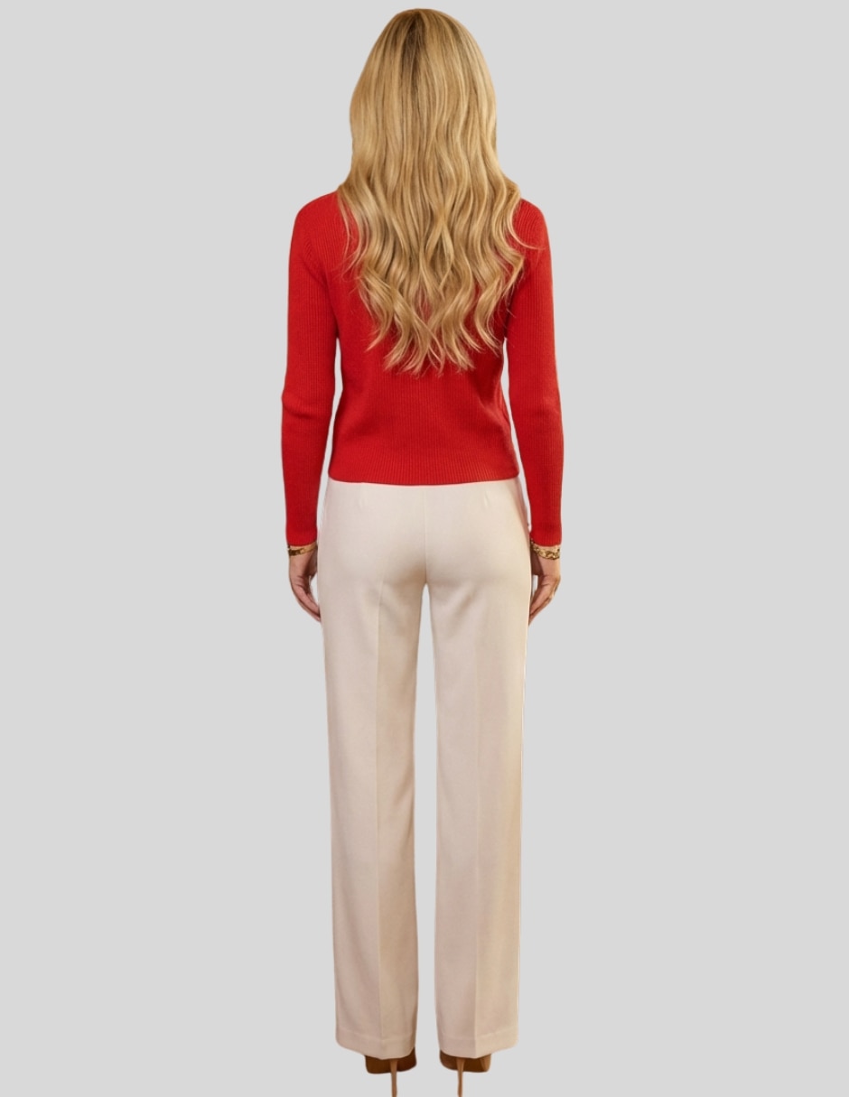 Suéter cuello redondo para mujer 8