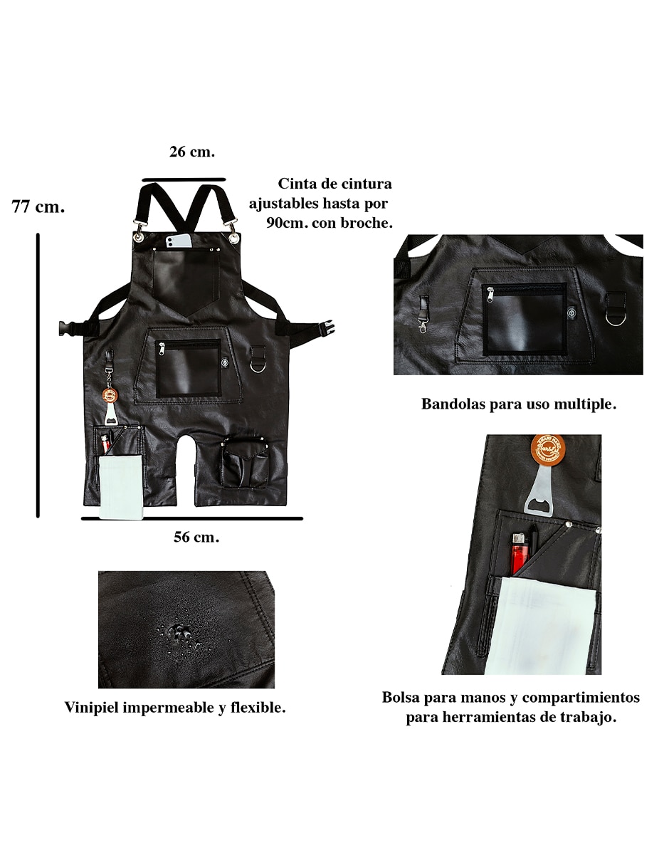 Mandil para barberia barbest split leg