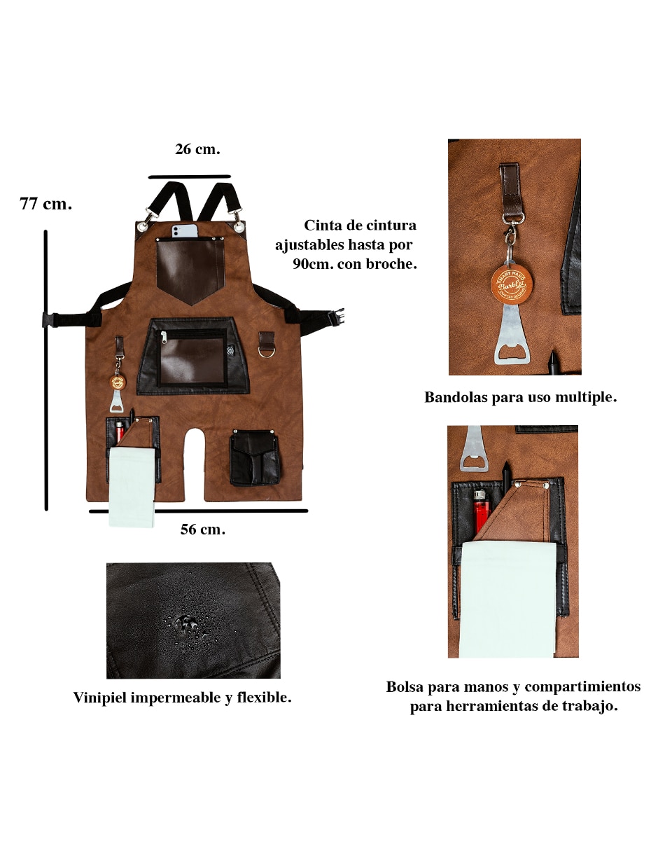 Mandil para barberia split leg 6