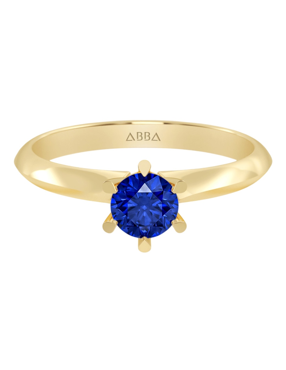 Anillo de compromiso de oro 14 k zirconia 1