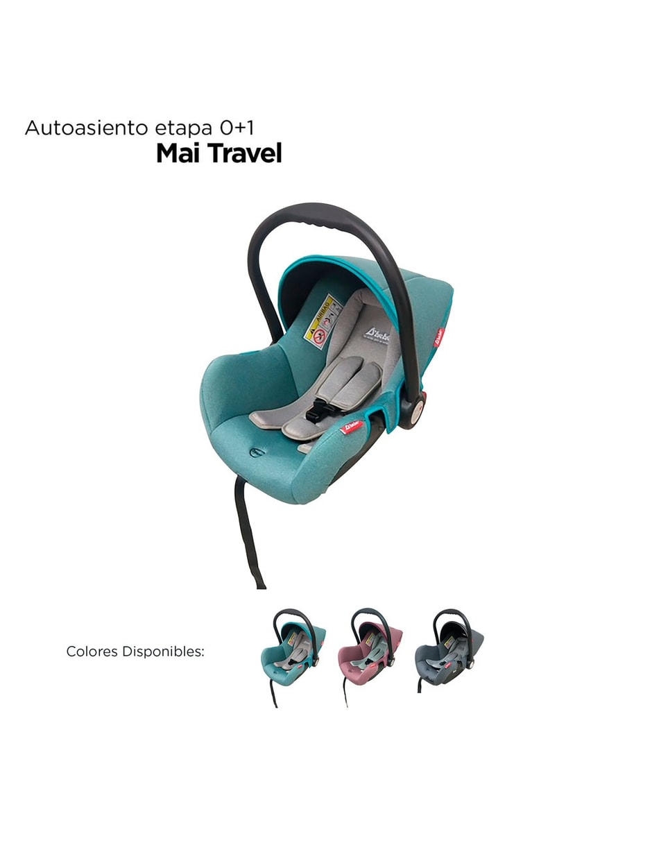 Autoasiento compatible con cinturones de seguridad de auto estándar de 3 puntos