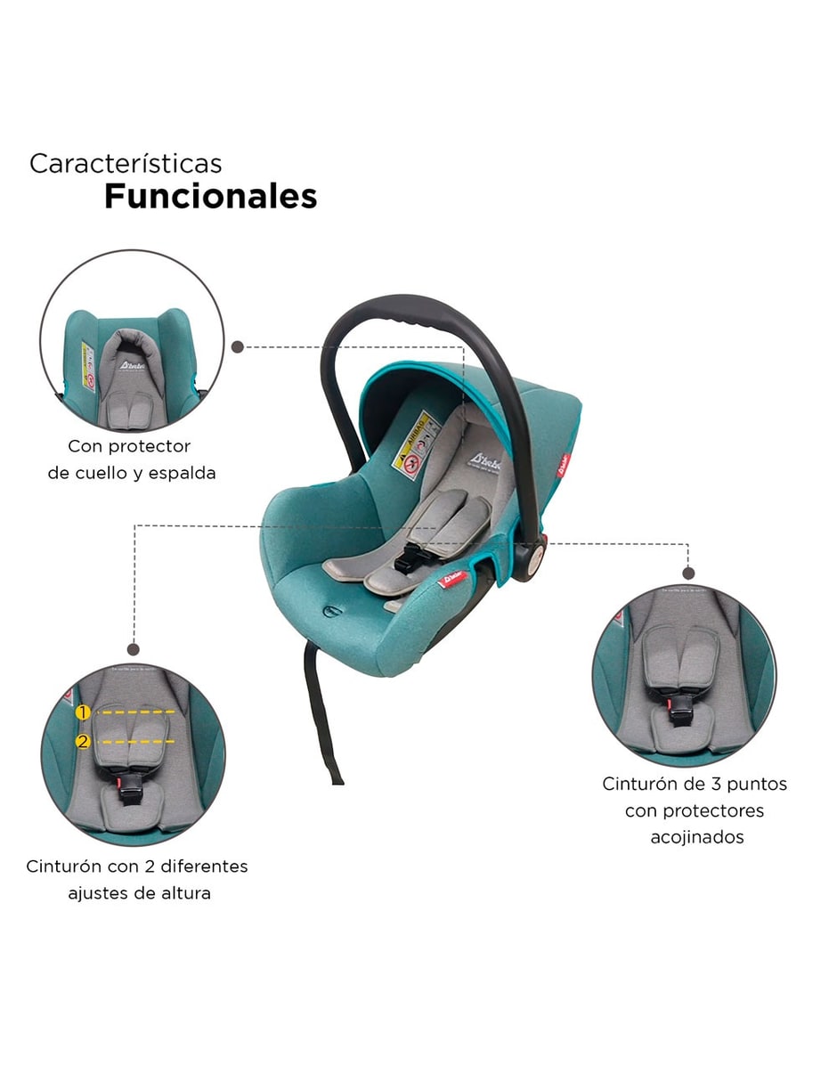 Autoasiento compatible con Cinturones de seguridad de auto estándar de 3 puntos Autoasientos portabebé 2