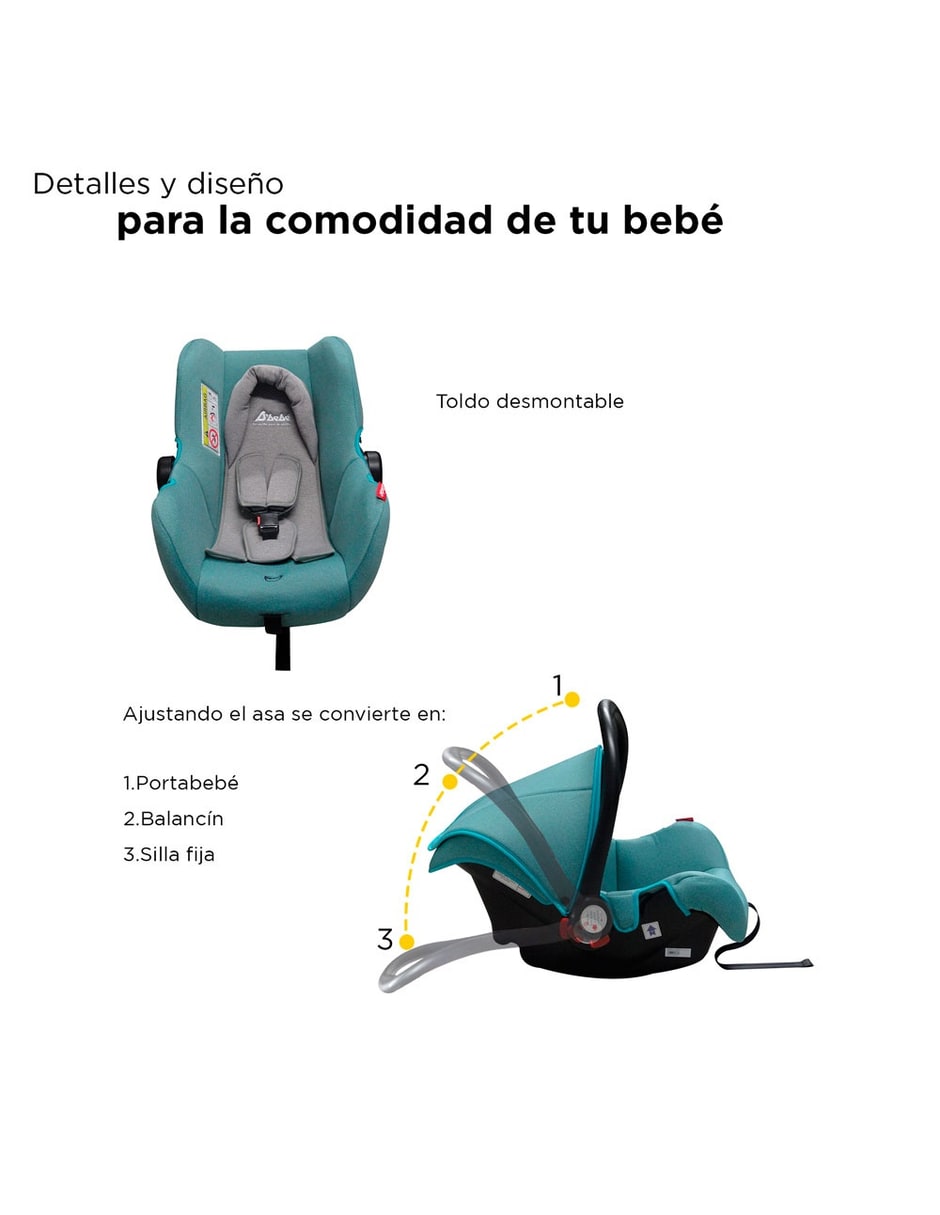 Autoasiento compatible con Cinturones de seguridad de auto estándar de 3 puntos Autoasientos portabebé 3