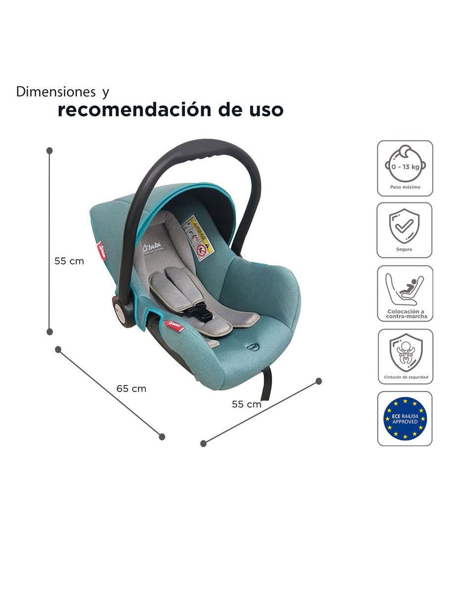 Autoasiento compatible con Cinturones de seguridad de auto estándar de 3 puntos Autoasientos portabebé 5