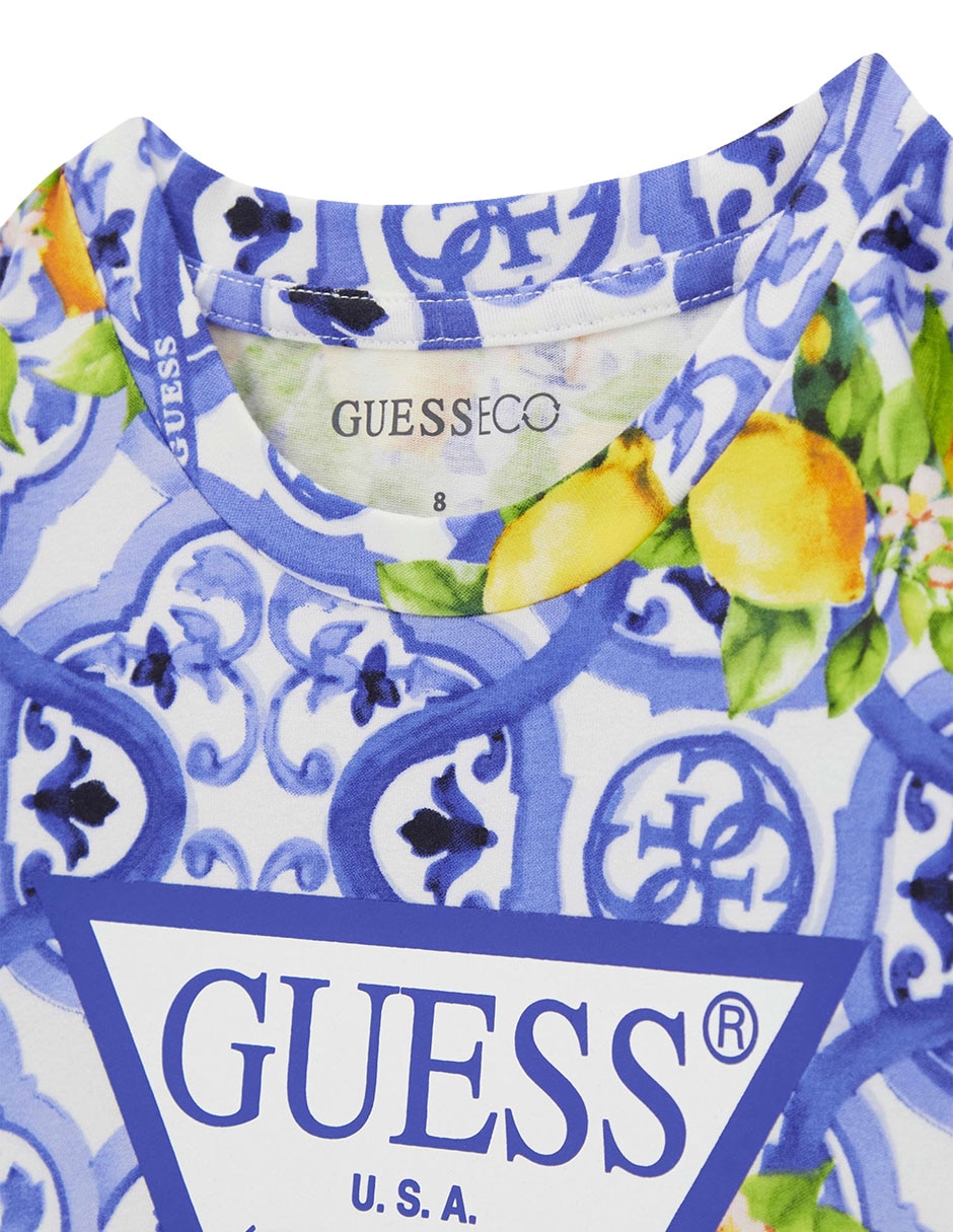 Playera guess kids manga corta para infantil niña 2