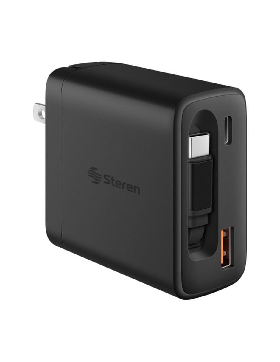 Cargador pared usb + usb tipo c 65 w Cargador pared usb + usb tipo c 65 w
