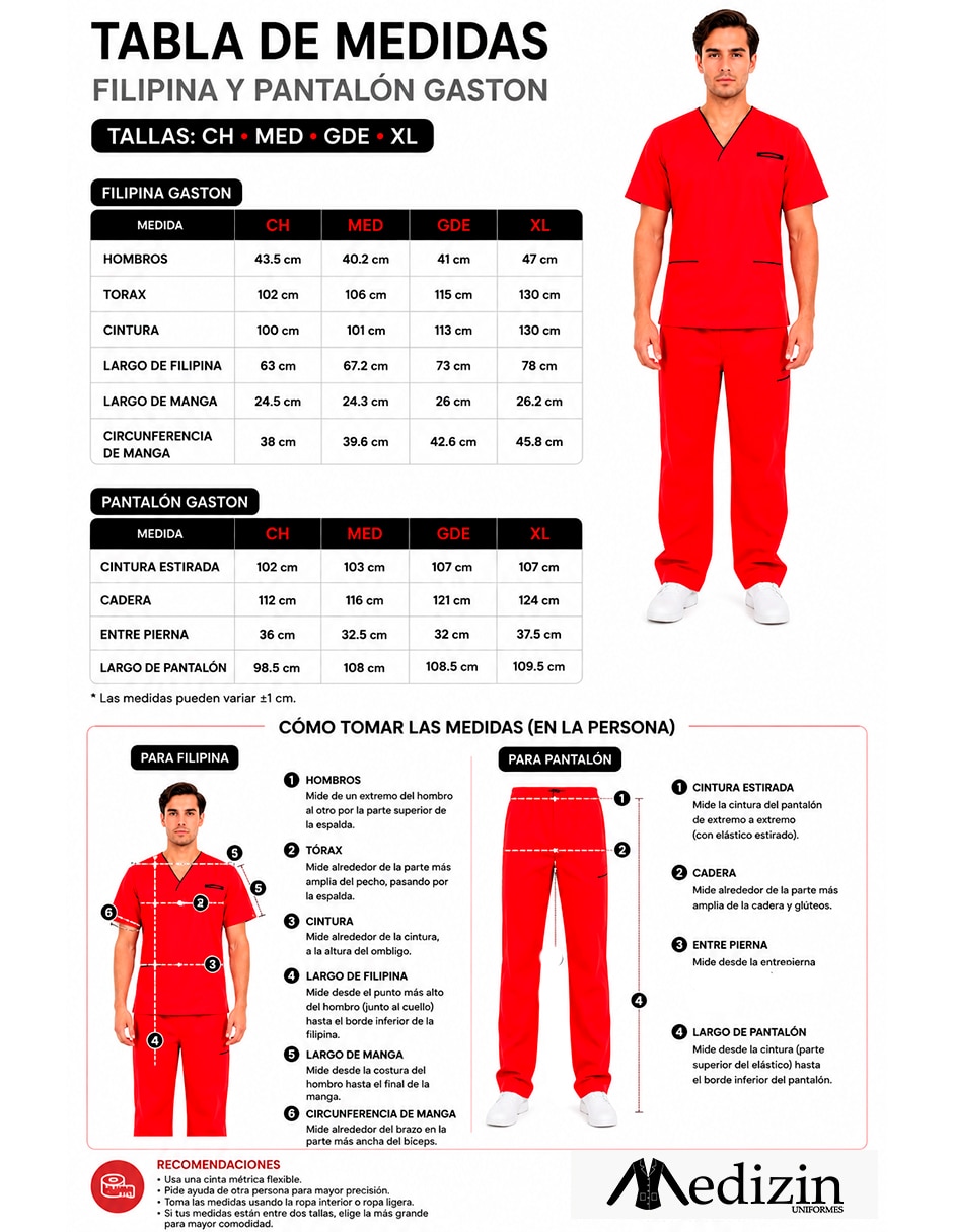 Pijama quirúrgica estilo relajado para hombre 4