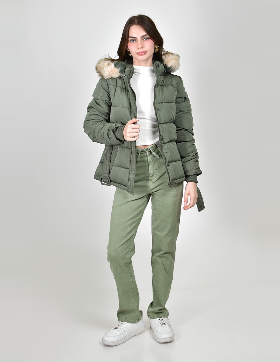 Chamarra acolchada roman fashion para mujer