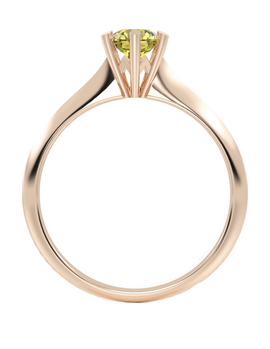 Anillo de compromiso de oro 10 k zirconia 5