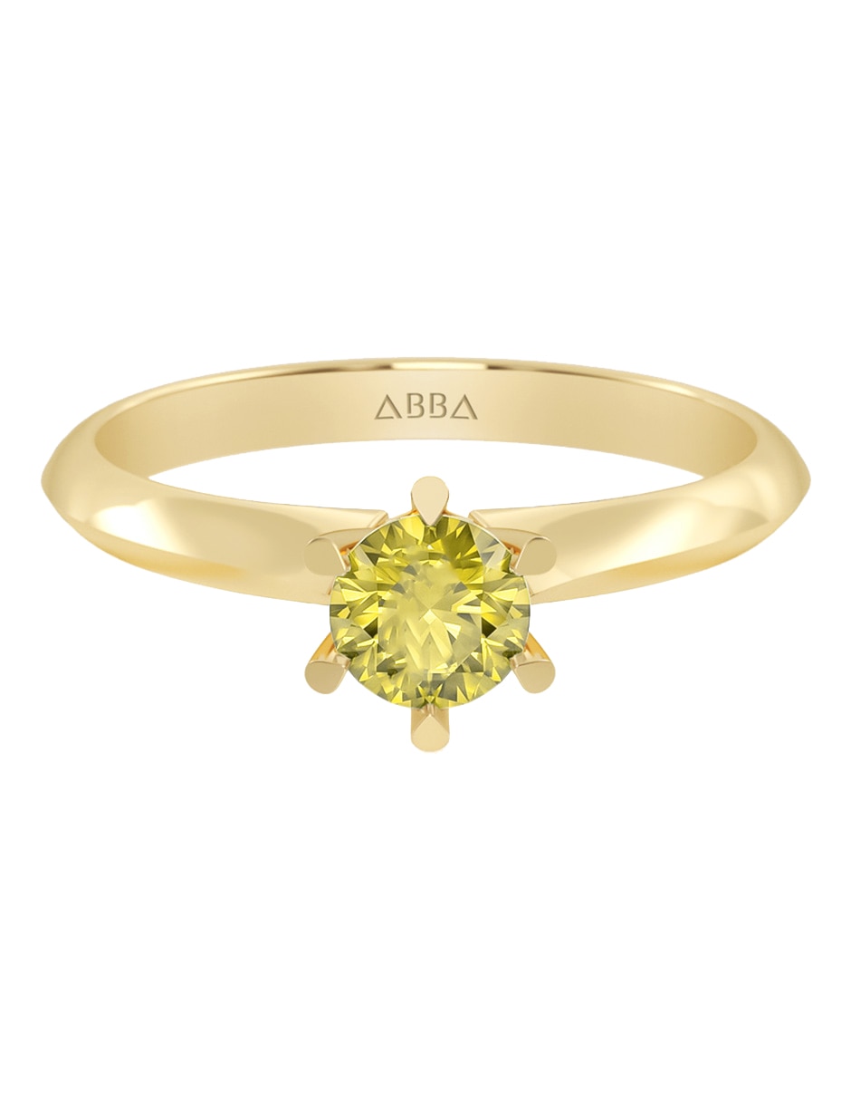 Anillo de compromiso de oro 14 k zirconia Anillo de compromiso de oro 14 k zirconia