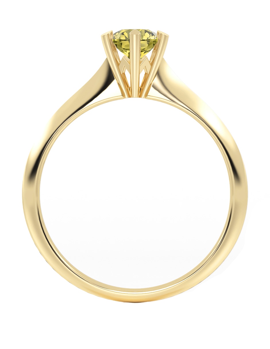 Anillo de compromiso de oro 14 k abba joyas zirconia