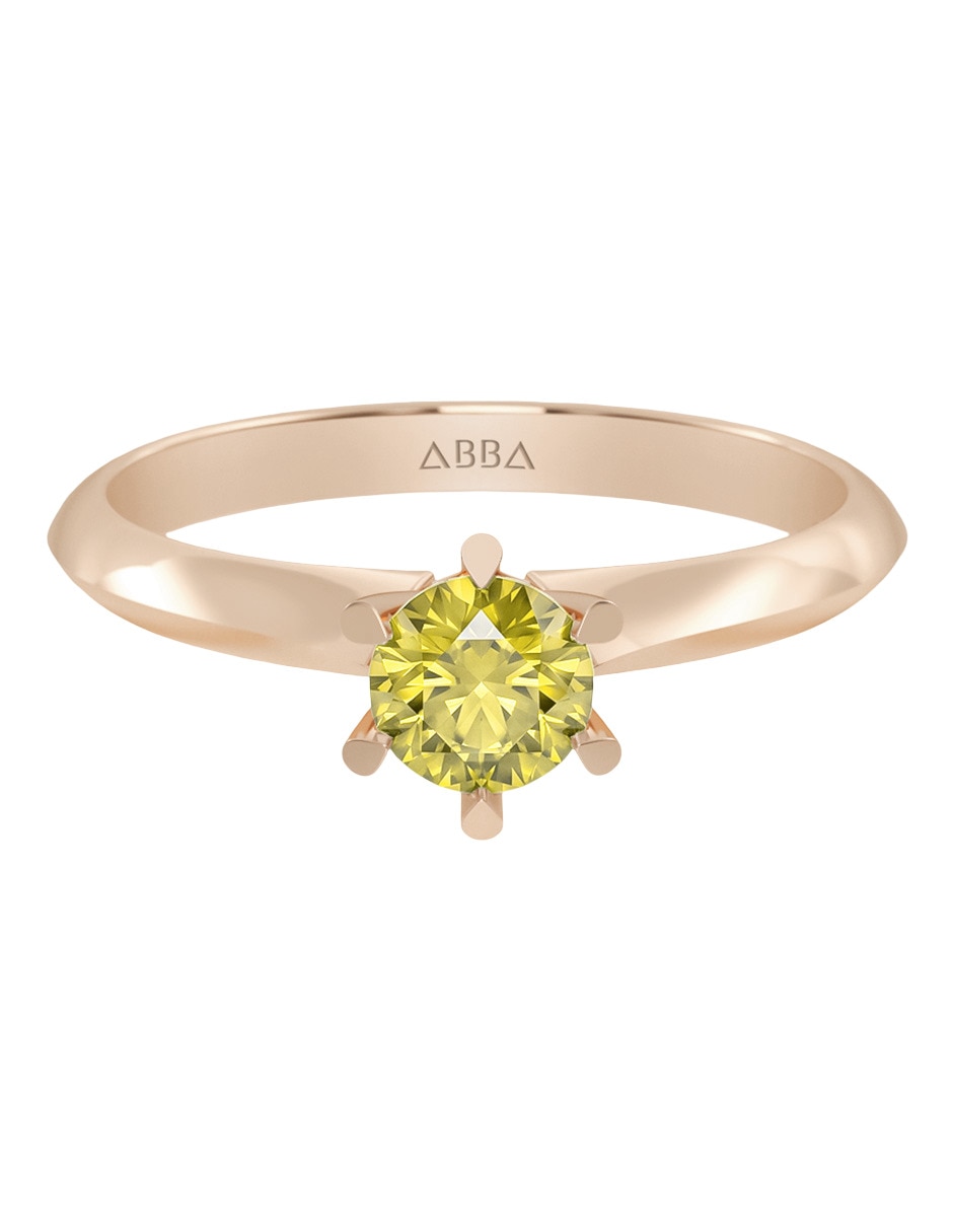 Anillo de compromiso de oro 14 k zirconia Anillo de compromiso de oro 14 k zirconia