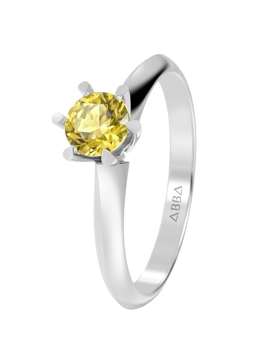 Anillo de compromiso de oro 14 k zirconia 3