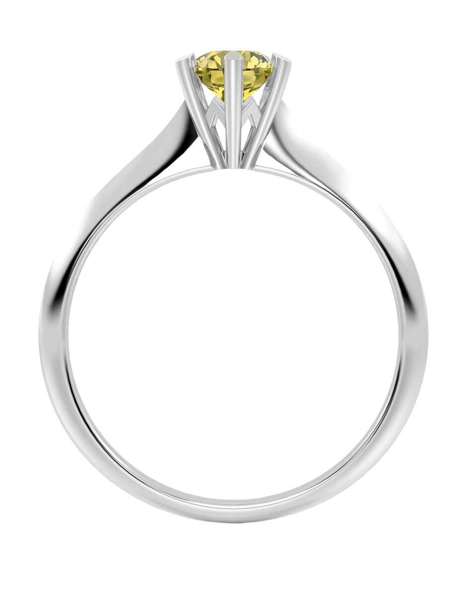 Anillo de compromiso de oro 14 k zirconia 5