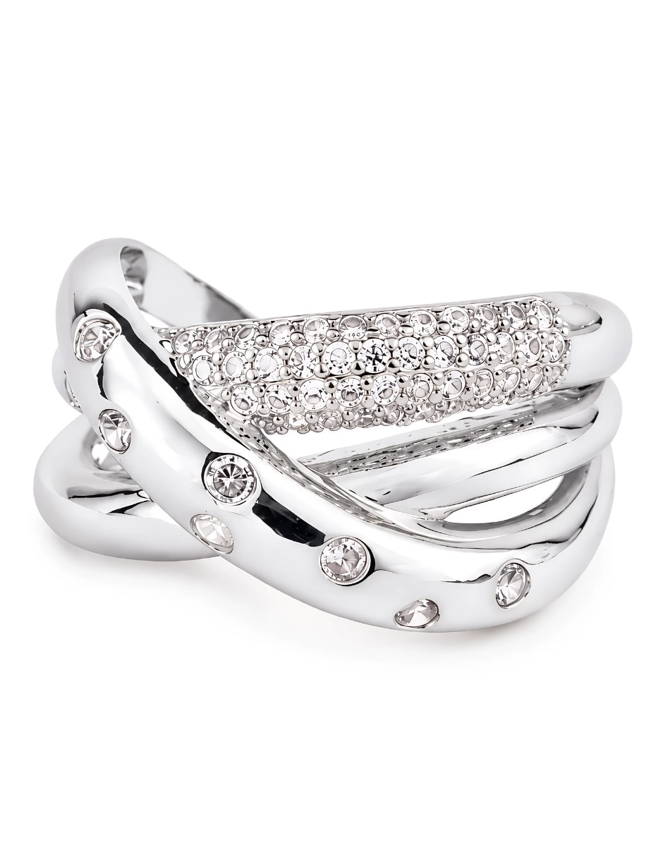 Anillo nebula de aleación de metal zirconia baño de rodio 2