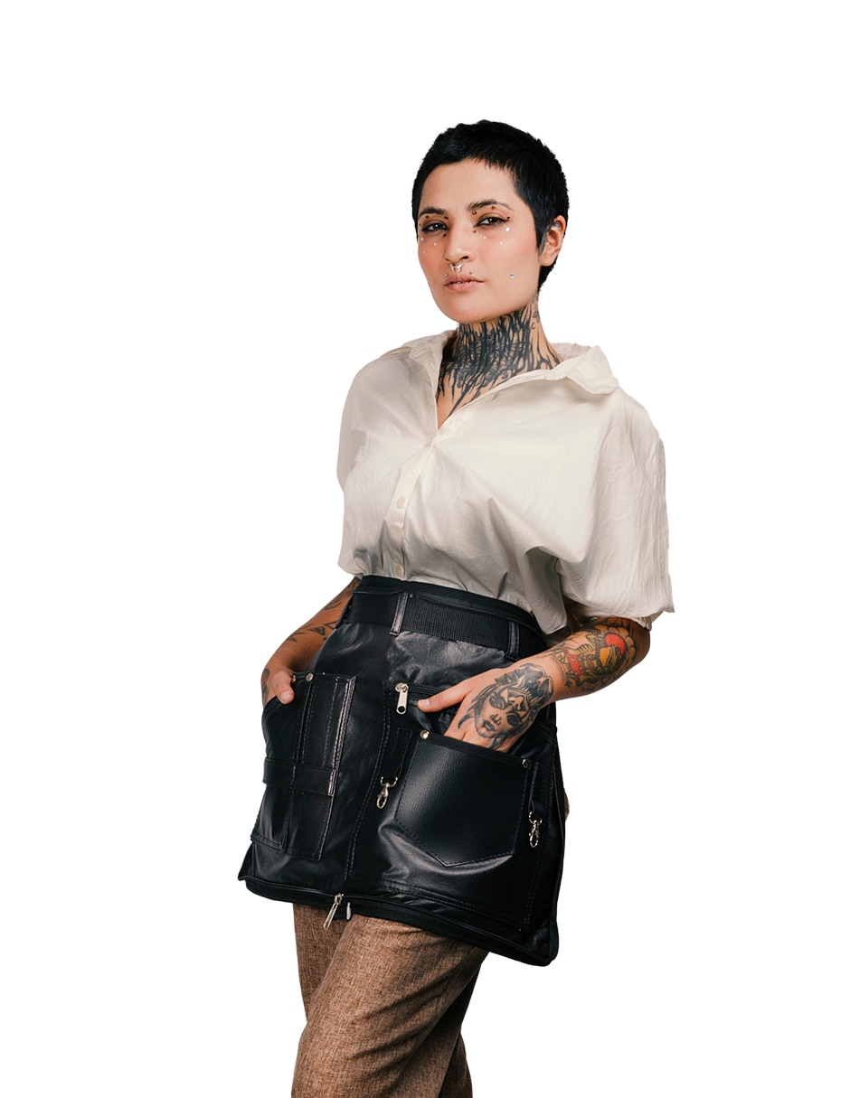 Mandil para barberia barbest medio mandil bag