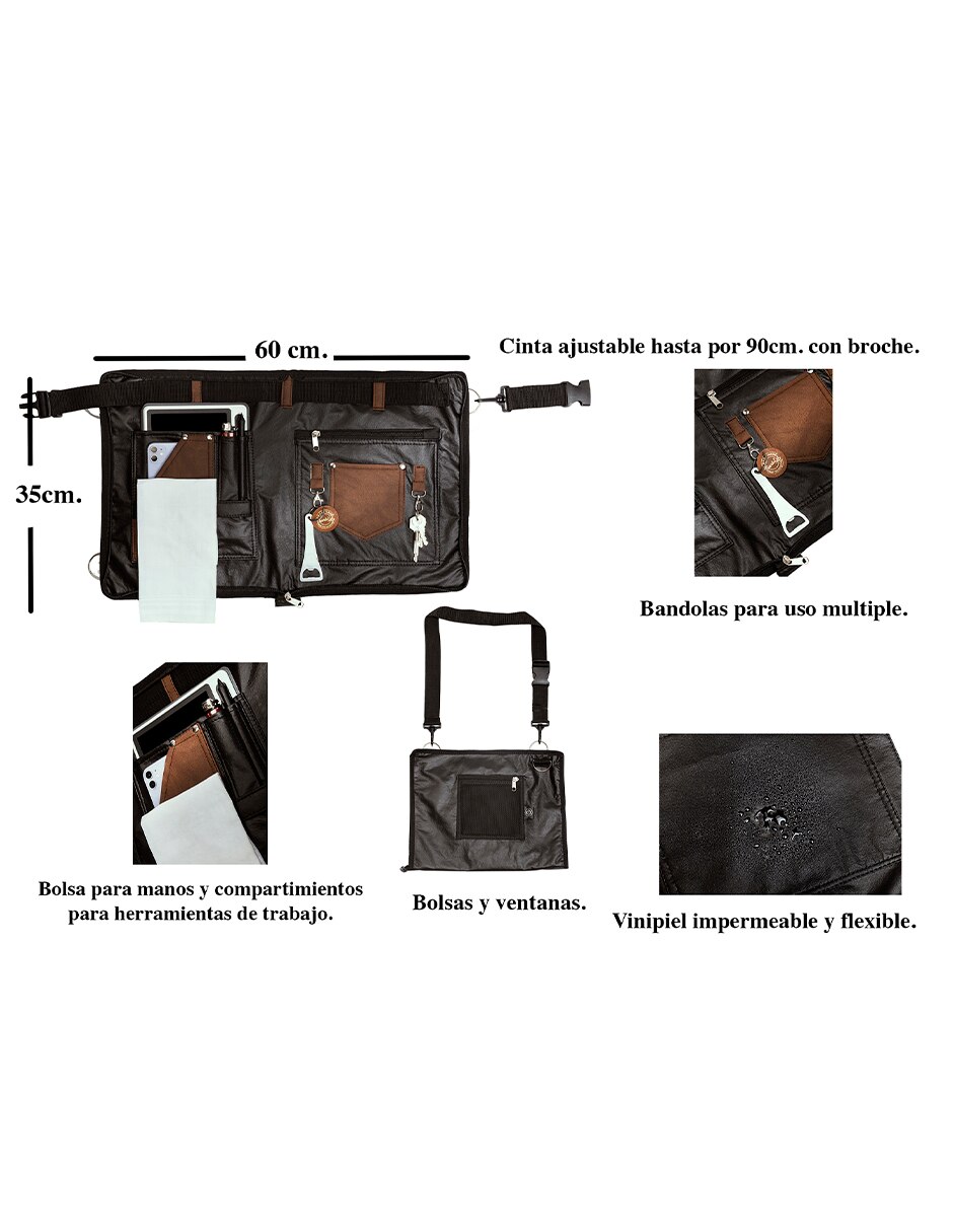 Mandil para barberia medio mandil bag 12