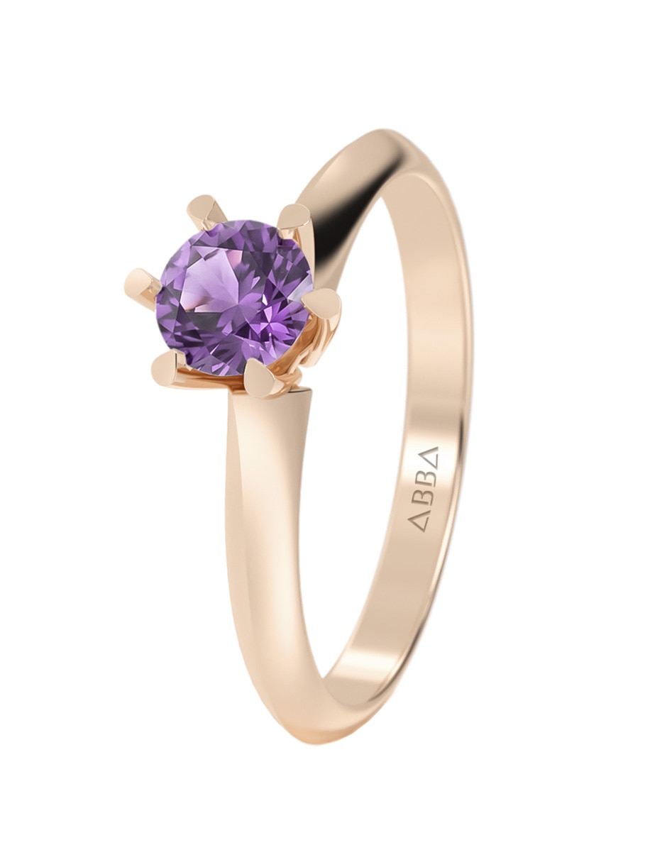 Anillo de compromiso de oro 10 k zirconia 3