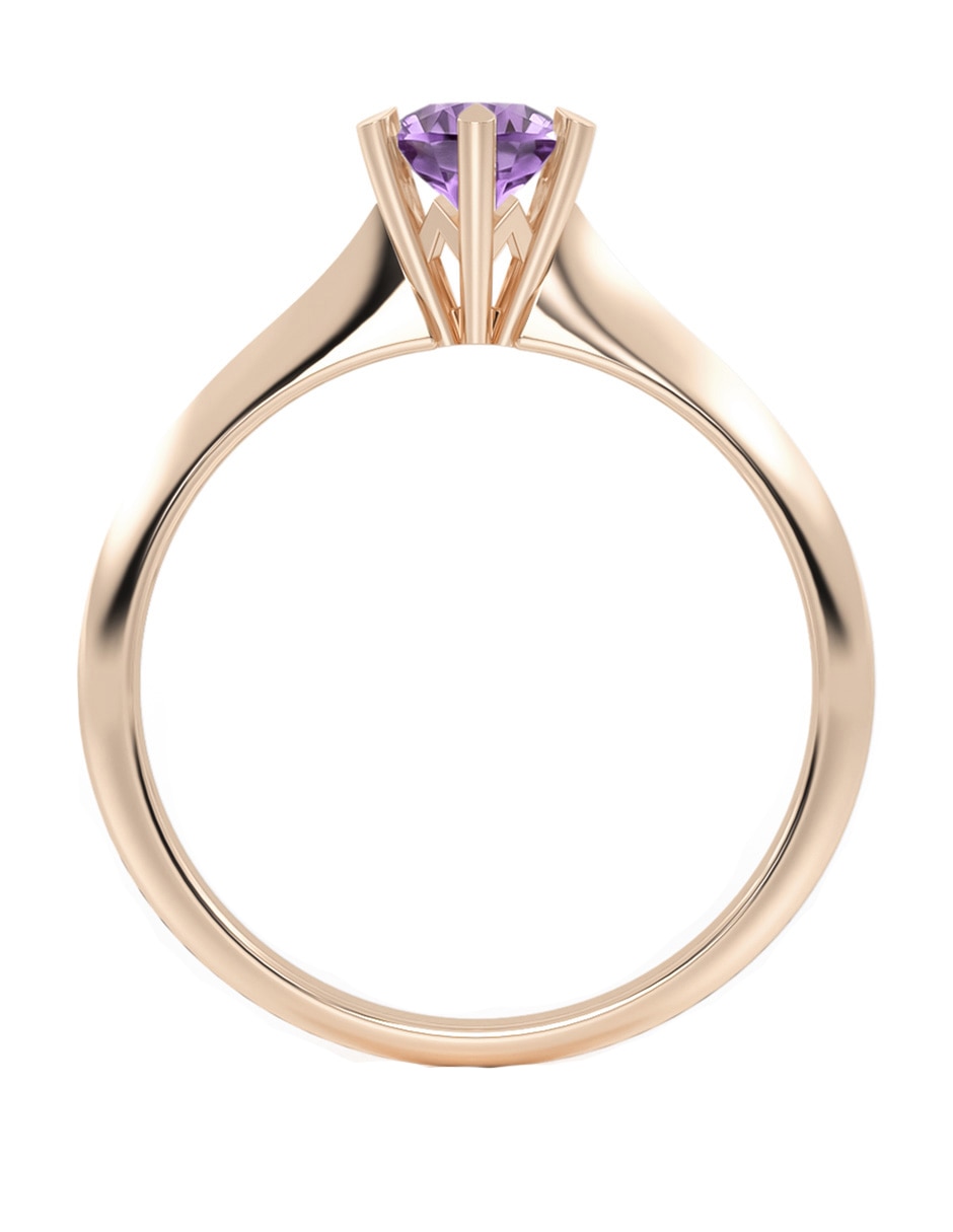 Anillo de compromiso de oro 10 k zirconia 5