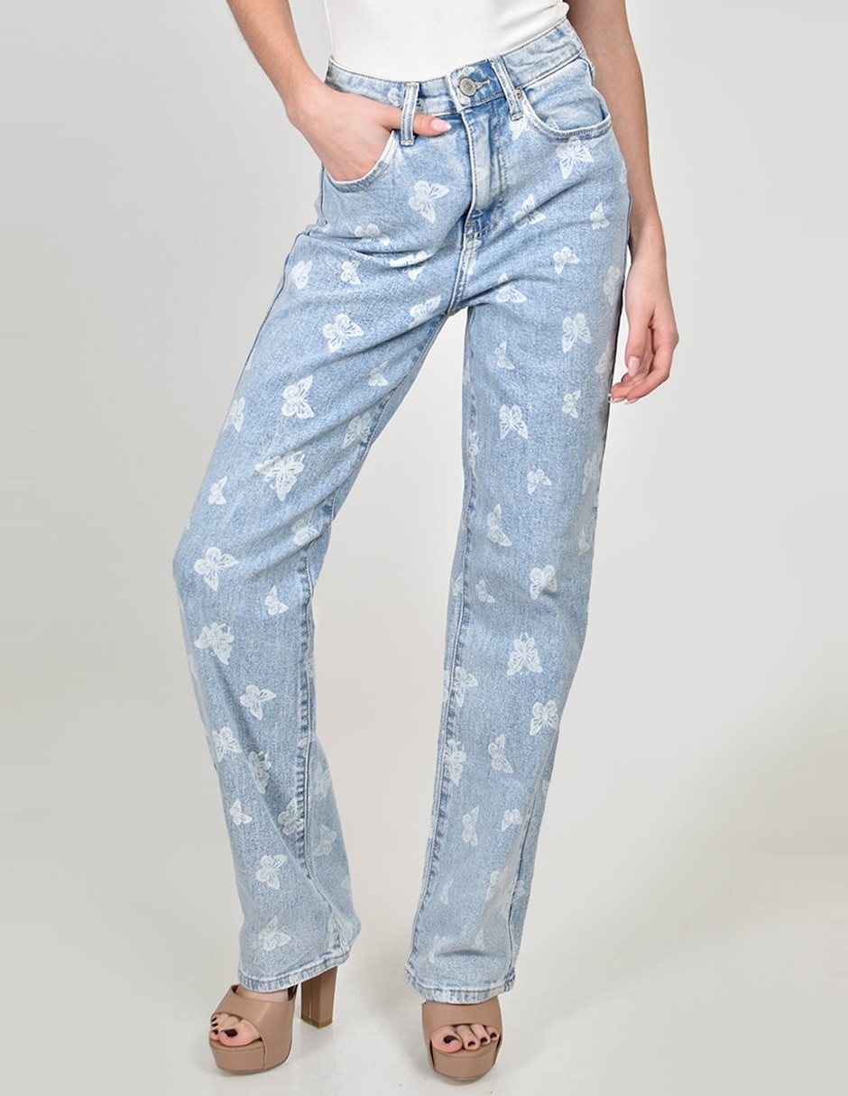Jeans regular wide leg cintura alta para mujer Jeans regular wide leg cintura alta para mujer