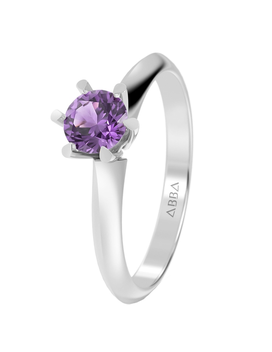 Anillo de compromiso de oro 14 k zirconia 3