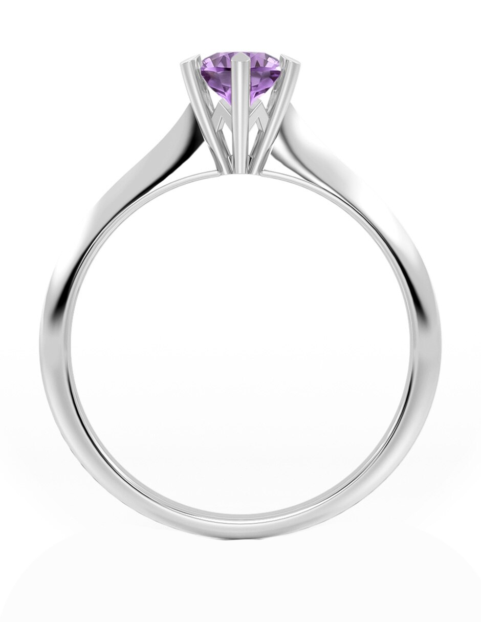 Anillo de compromiso de oro 14 k zirconia 5